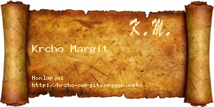 Krcho Margit névjegykártya